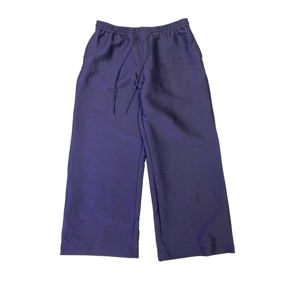Zimmermann Navy Blue Wide Leg Drawstring Trousers 3  Dress PantsBohemian